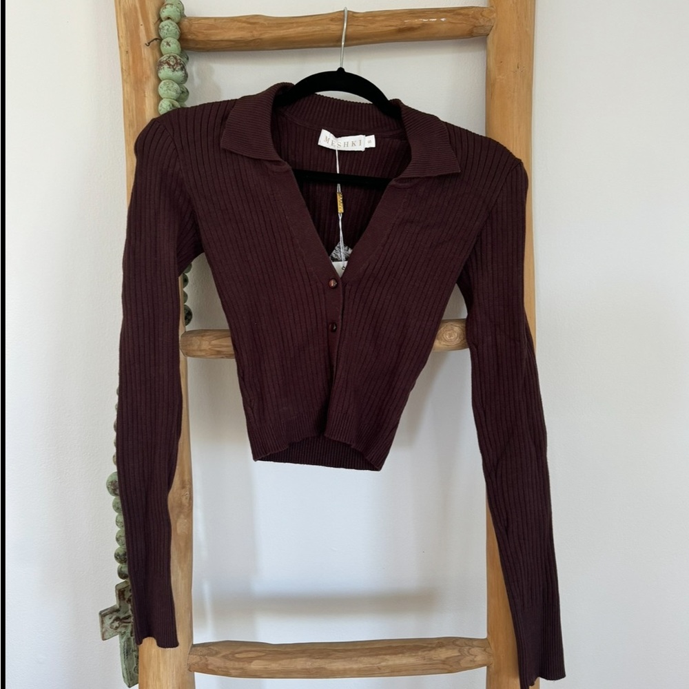 Meshki Knit Ribbed Cardigan